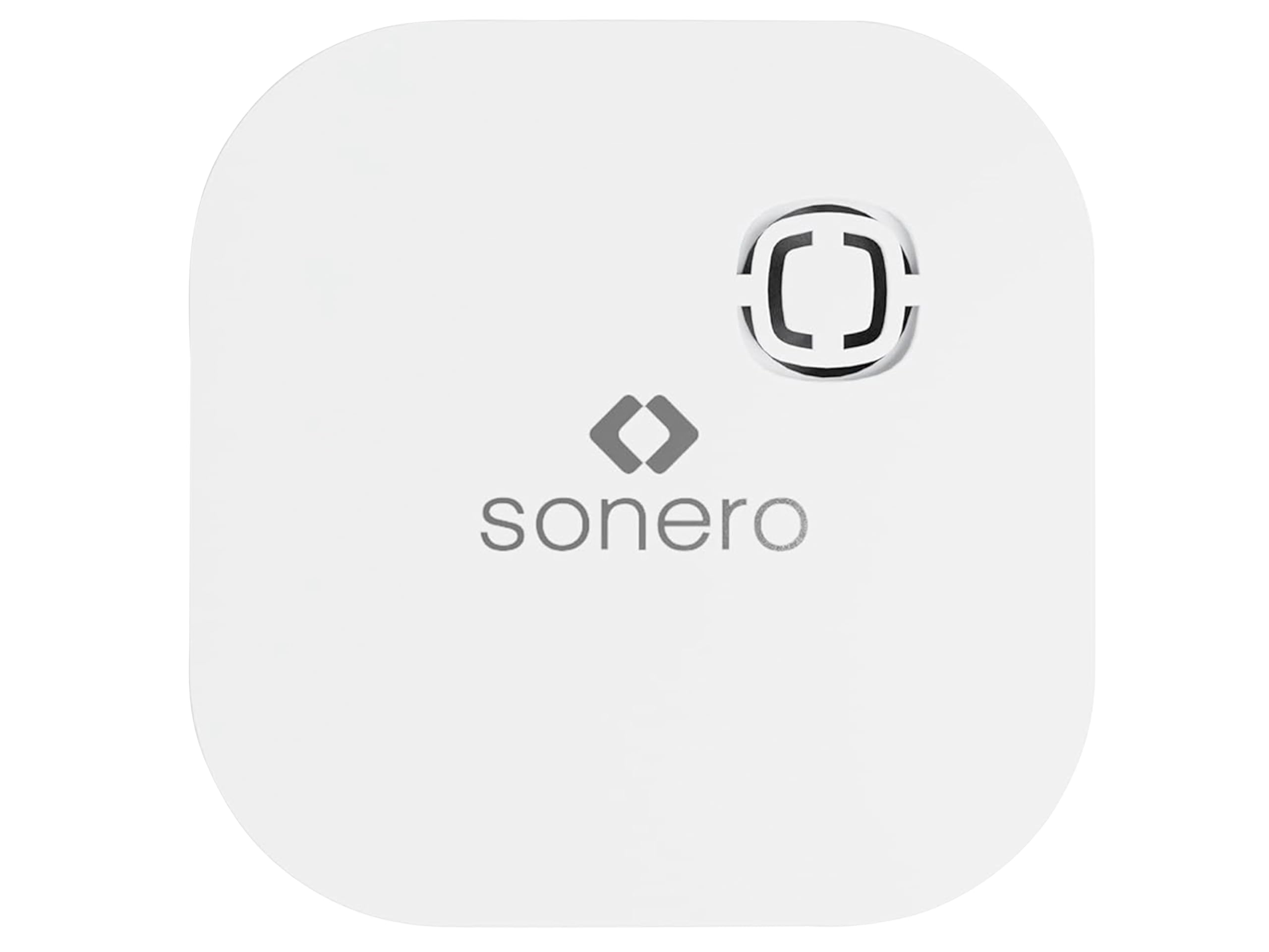 sonero Wassermelder, Batteriebetrieben, 70 dB lauter Alarm, LED Licht und Lautsprecher, weiß