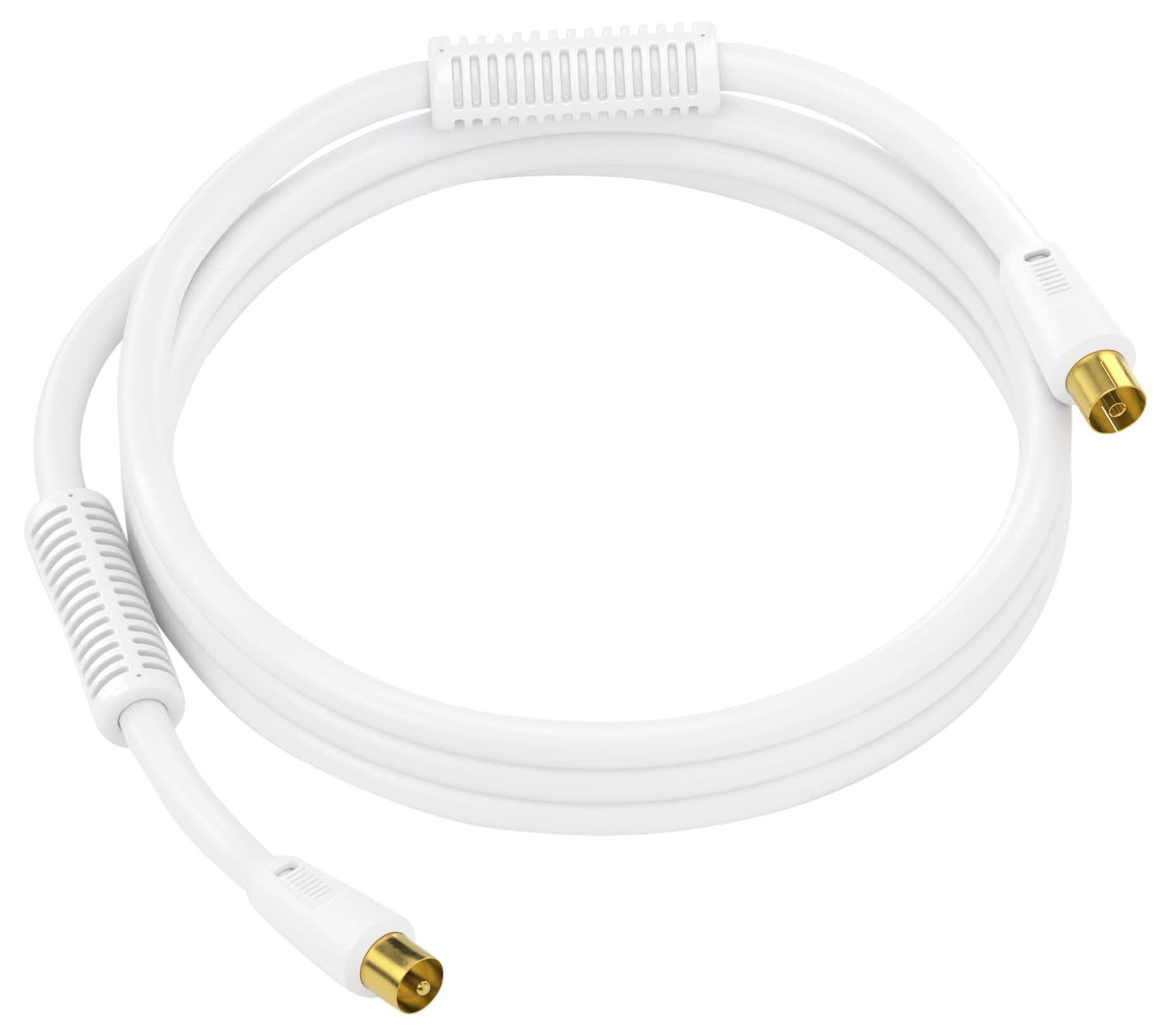sonero Antennenkabel SAT Kabel Koaxialkabel Satelitenkabel mit Ferrite TV 4fach geschirmt, für HDTV, Receiver, Internet, Satelit, DAB, Radio, 1,0m
