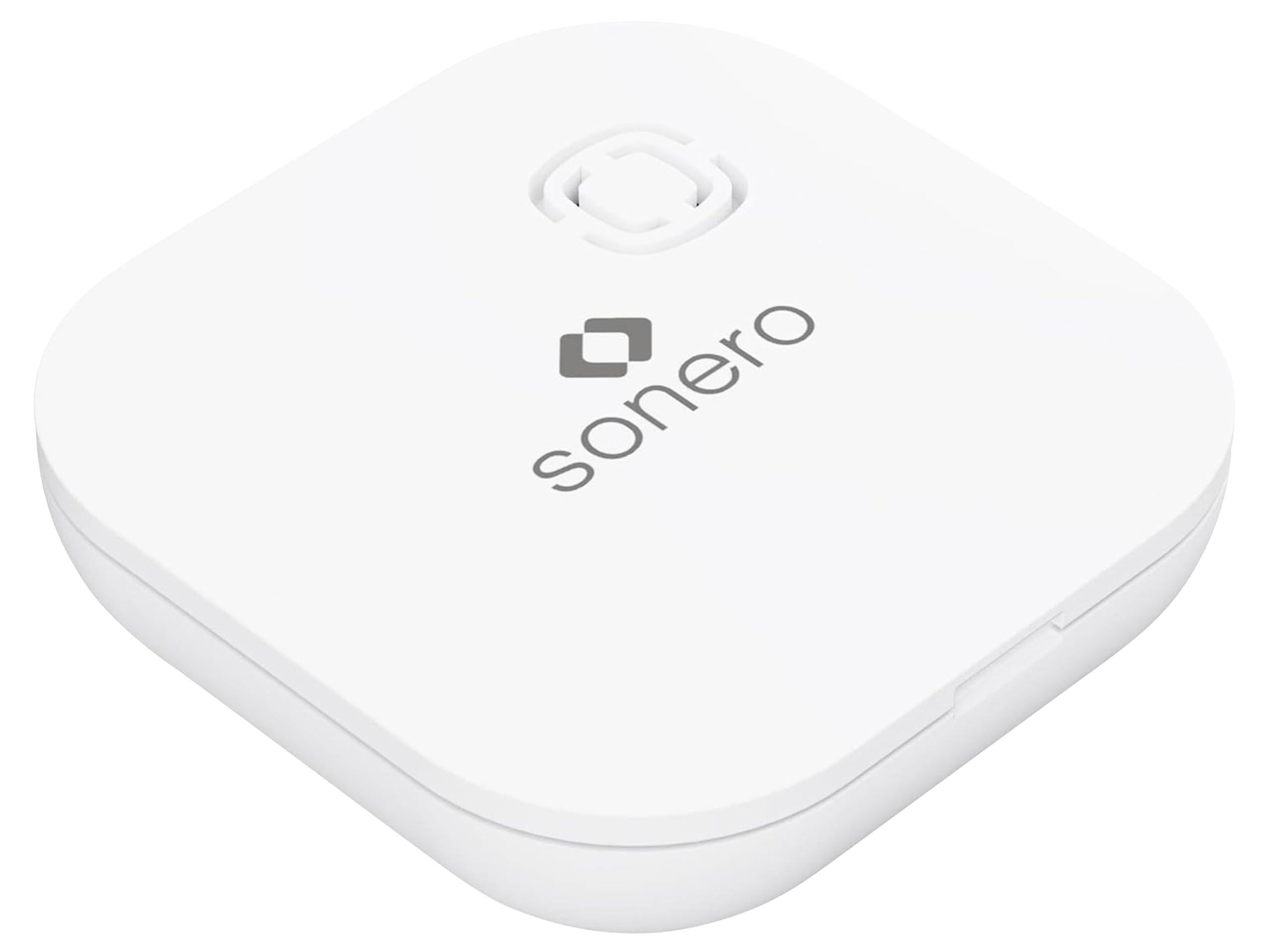 sonero Wassermelder, Batteriebetrieben, 70 dB lauter Alarm, LED Licht und Lautsprecher, weiß