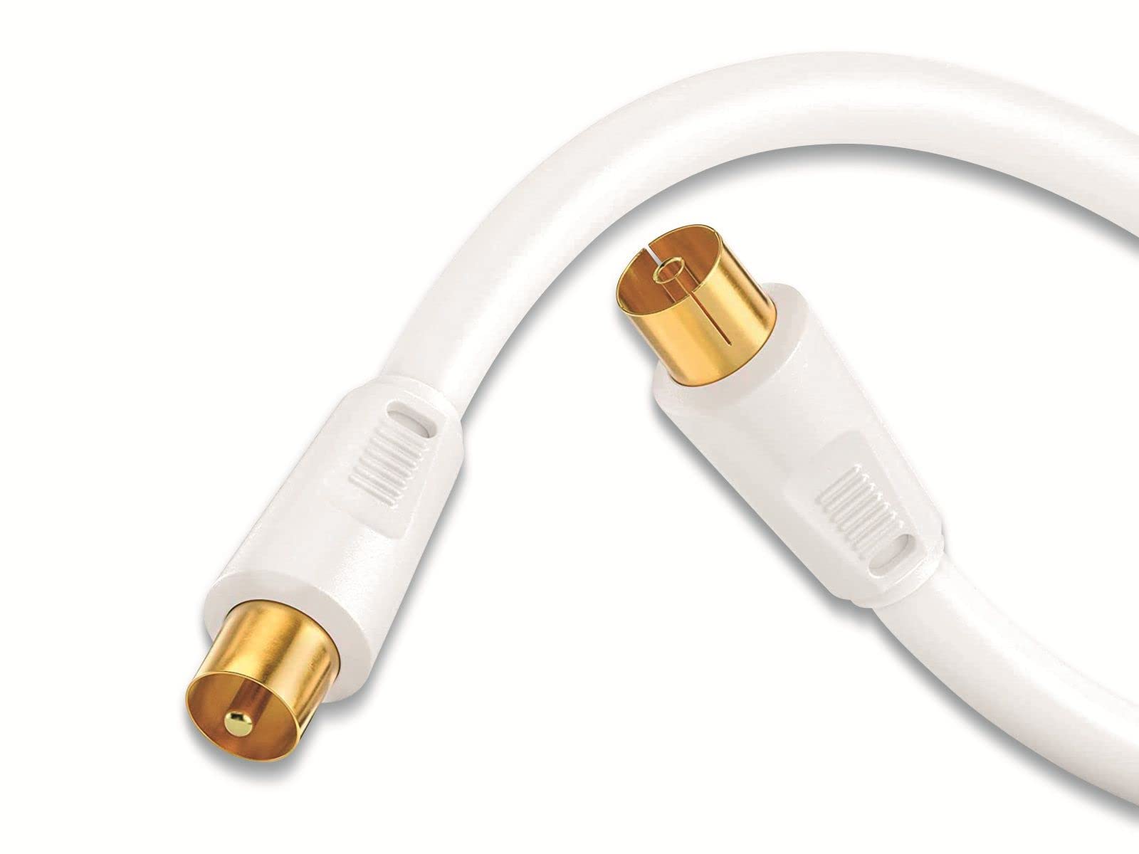 sonero Antennenkabel SAT Kabel Koaxialkabel Satelitenkabel mit Ferrite TV 4fach geschirmt, für HDTV, Receiver, Internet, Satelit, DAB, Radio, 10,0m