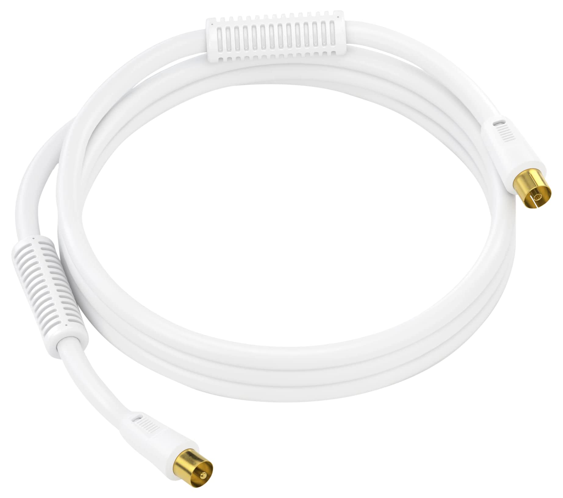 sonero Antennenkabel SAT Kabel Koaxialkabel Satelitenkabel mit Ferrite TV 4fach geschirmt, für HDTV, Receiver, Internet, Satelit, DAB, Radio, 20,0m