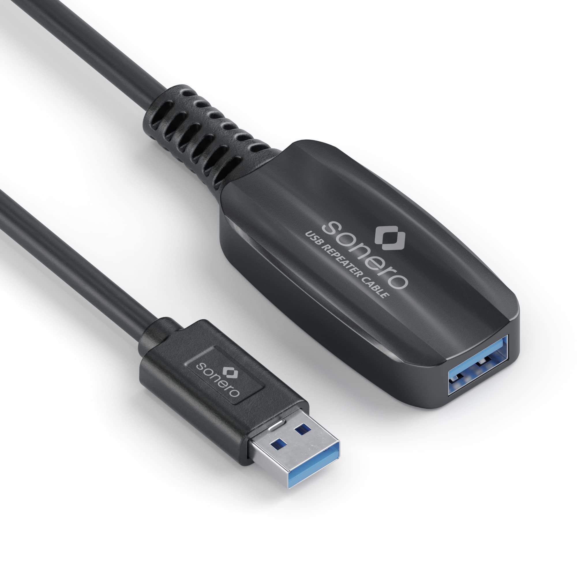 Sonero USB 3.2 Gen1x1 Aktive Verlängerung - A/A - schwarz - 5,00m