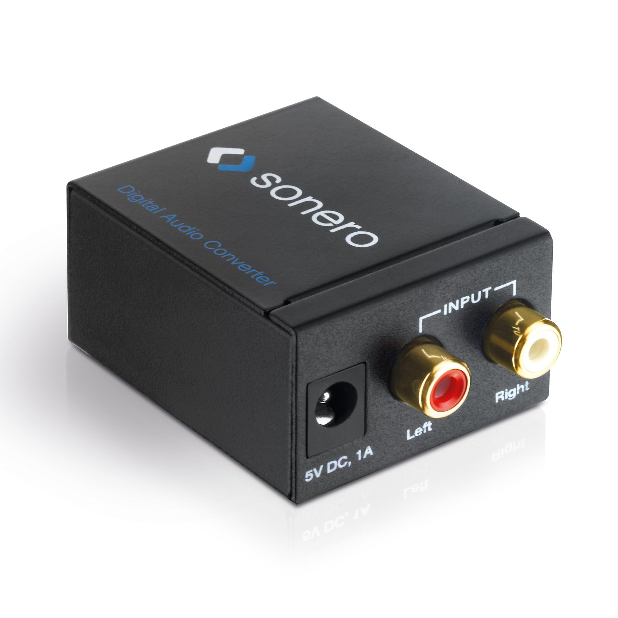 sonero AC000 Audio Analog/Digital Konverter 2x Cinch Stereo Audio (L/R) auf Digital Audio (optisch/koaxial)
