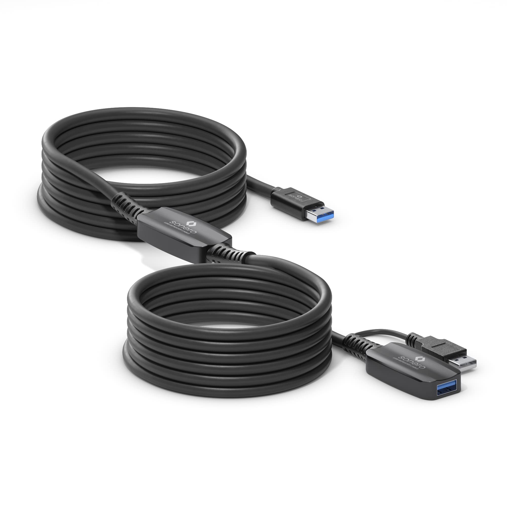 Sonero USB 3.2 Gen1x1 Aktive Verlängerung - A/A - schwarz - 10,00m