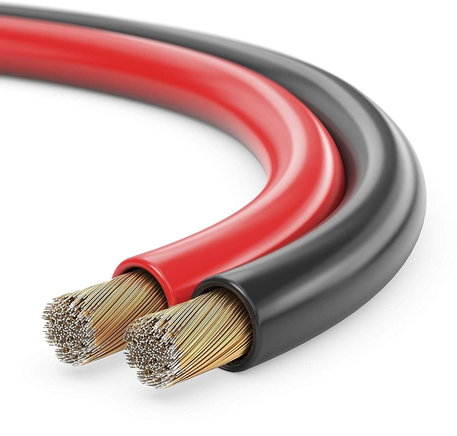 Sonero 30 Meter 2x0,75mm² CCA Lautsprecherkabel / Boxenkabel, Farbe: rot/schwarz, 30 m
