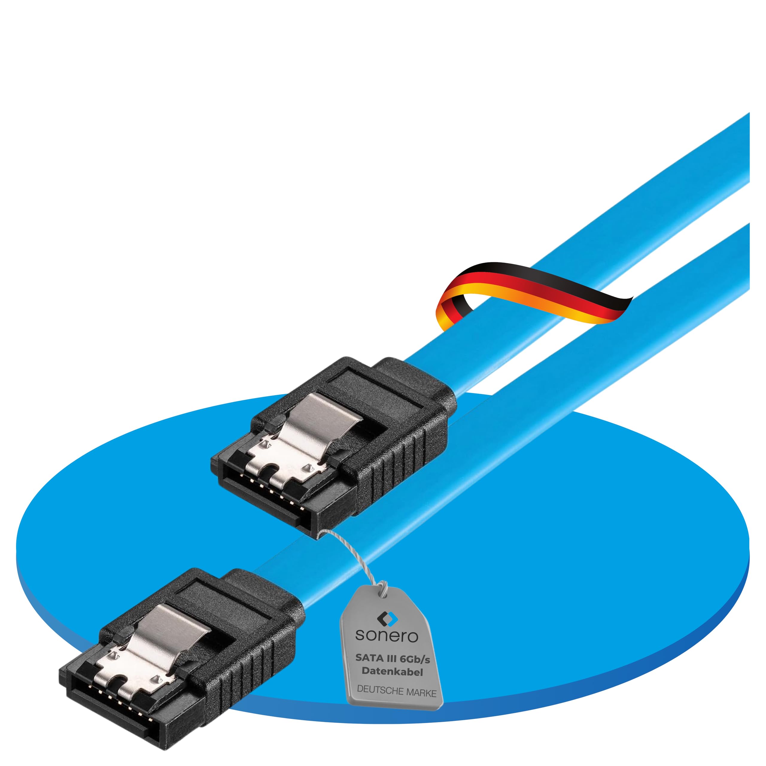 Sonero® SATA III 6Gb/s Datenkabel, 0,50m, blau