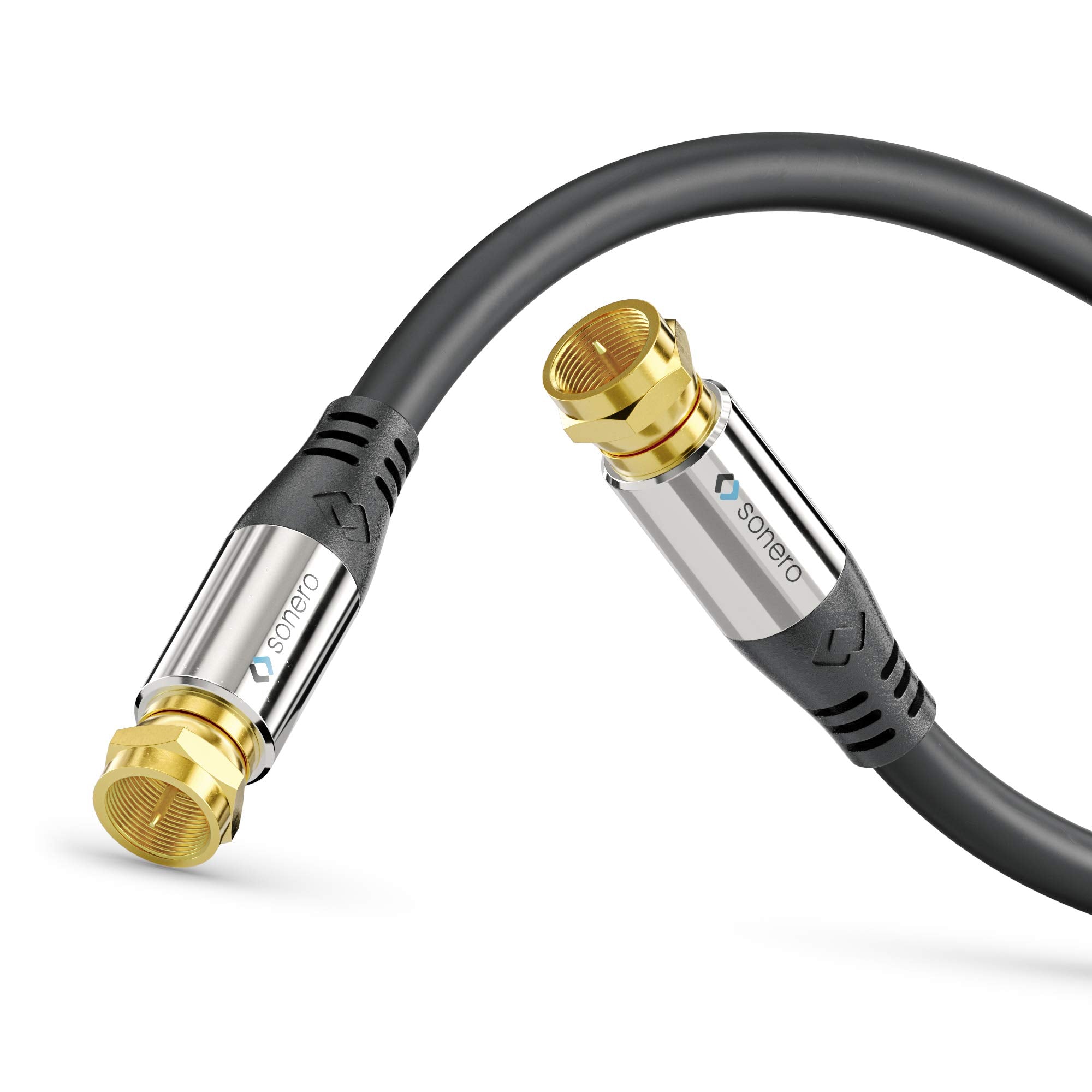 Sonero Premium Sat Antennenkabel / Koaxialkabel, 1,50m, schwarz