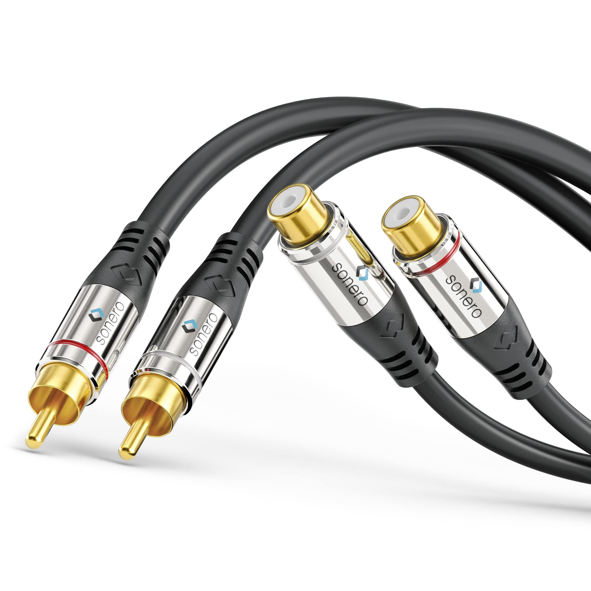 Sonero 2x Cinch Stereo Verlängerung 1,5m