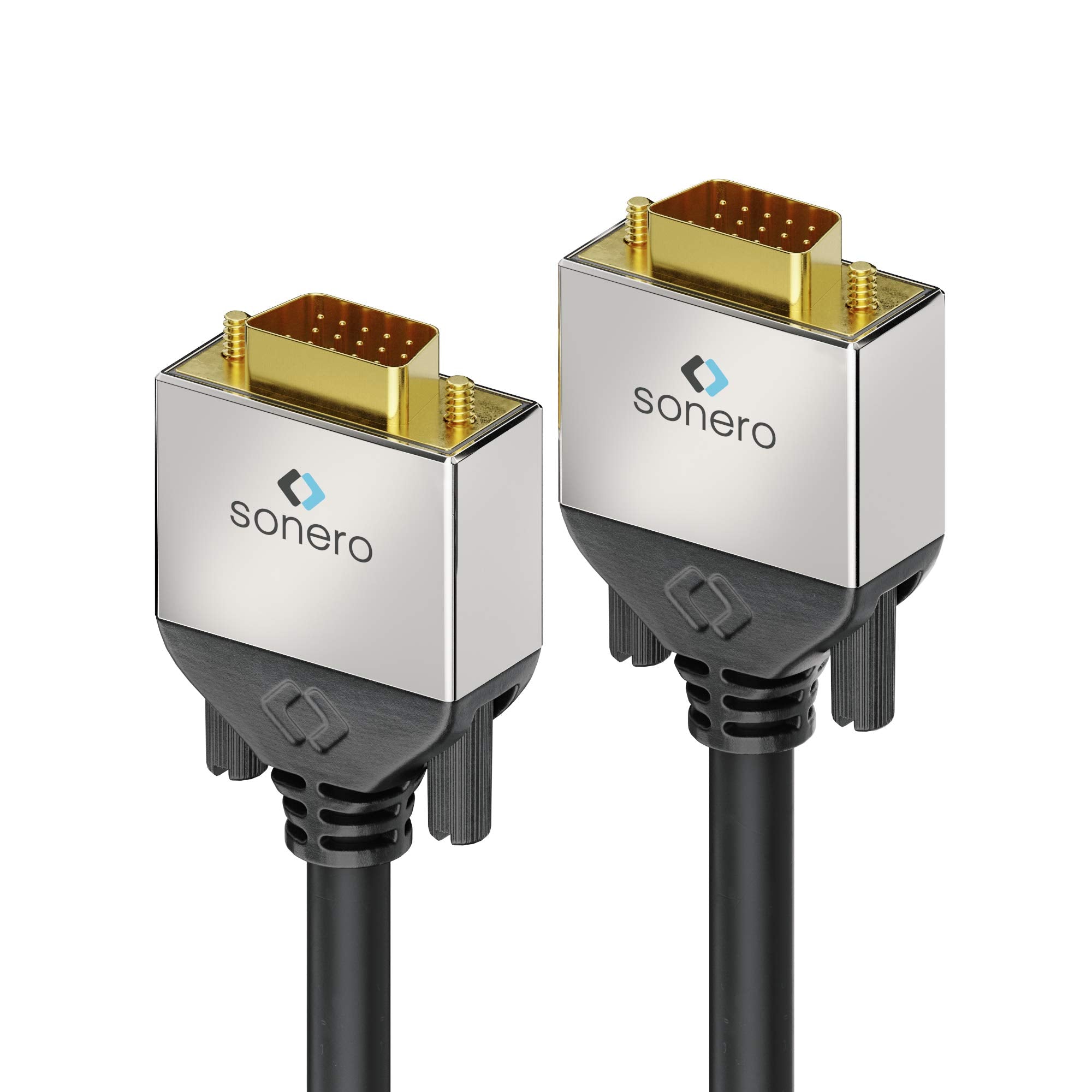Sonero® Premium VGA Kabel, 7,50m, FullHD (1920x1080), schwarz