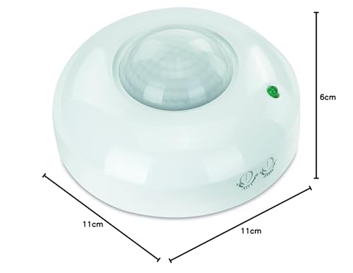 sonero IMS020 DeckenInfrarot-Bewegungsmelder – Innenmontage, weiß, Schutzklasse: IP20, 360° / 6m Arbeitsfeld, 1 Stück