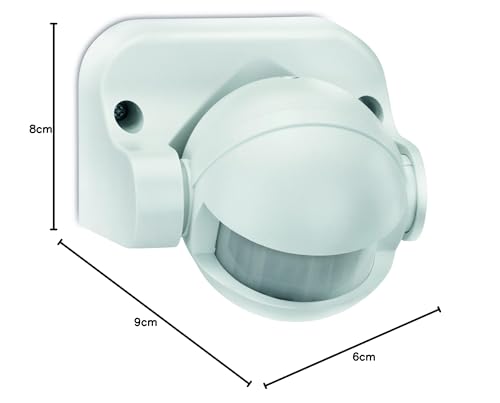 sonero IMS040 Infrarot-Bewegungsmelder - Innen- / Außenmontage, weiß, Schutzklasse: IP44, 180° / 12m Arbeitsfeld