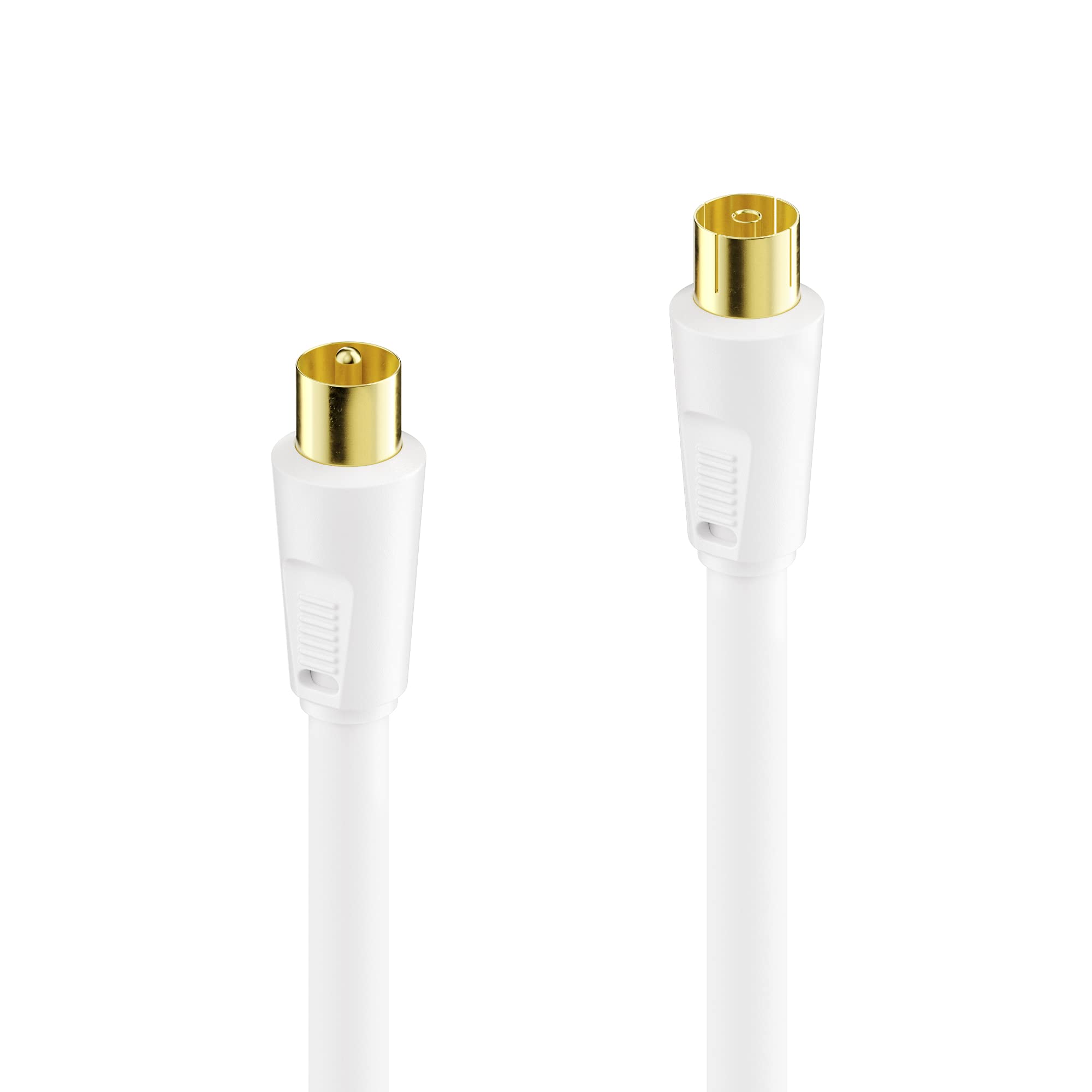 sonero Antennenkabel SAT Kabel Koaxialkabel Satelitenkabel mit Ferrite TV 4fach geschirmt, für HDTV, Receiver, Internet, Satelit, DAB, Radio, 1,0m