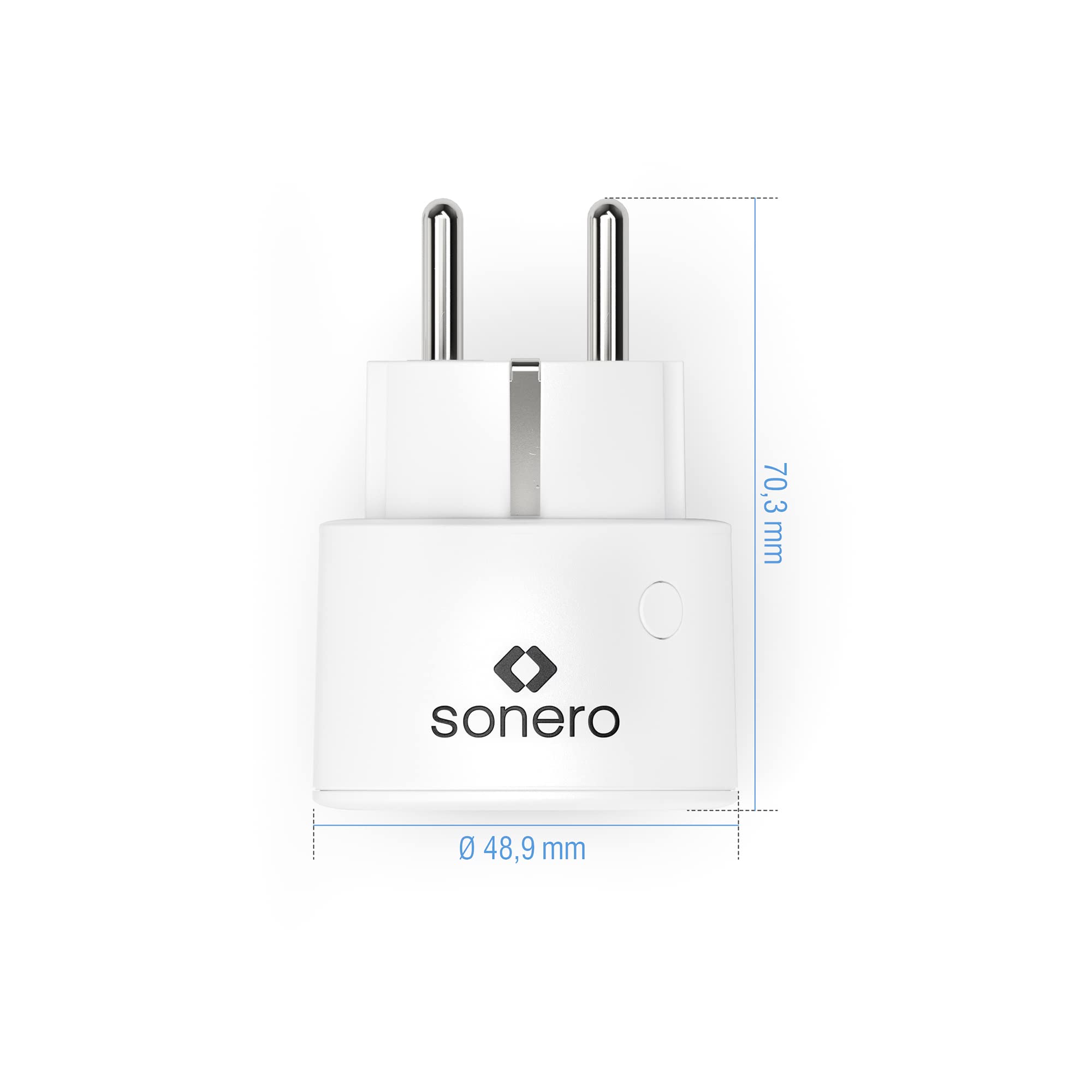 Sonero Funk-Steckdose 2300 Watt | Erweiterungs-Funksteckdose für den Innenbereich, 30m Reichweite, kompaktes Design, weiß, S-RCS001