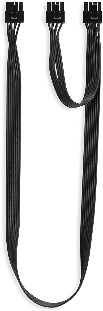 adaptare X-35118 Grafikkarten Stromadapter, 2x 6+2 PCle Stecker zu 8 Pin PCle Stecker, Schwarz, 0,60m