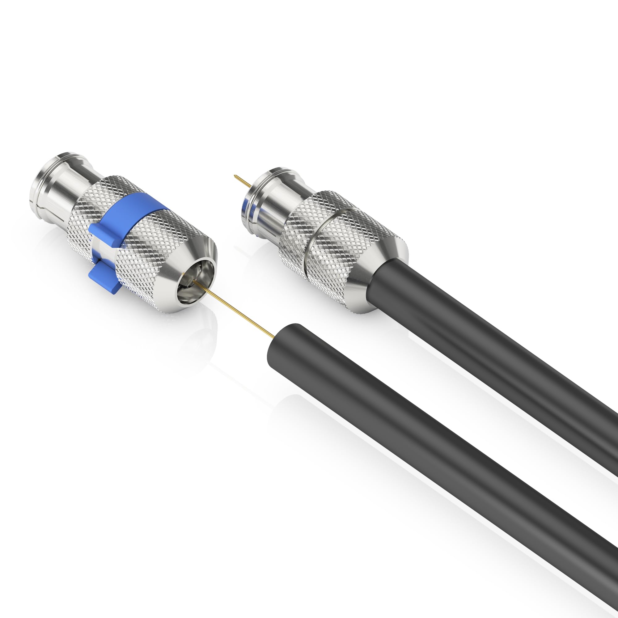 Sonero, IEC-Buchse für Sat-Kabel, Antennen-Kabel, Koaxial-Kabel mit ⌀ 6,5-7,5 mm, einfache Selbst-Konfektionierung, chrom, 4er-Set
