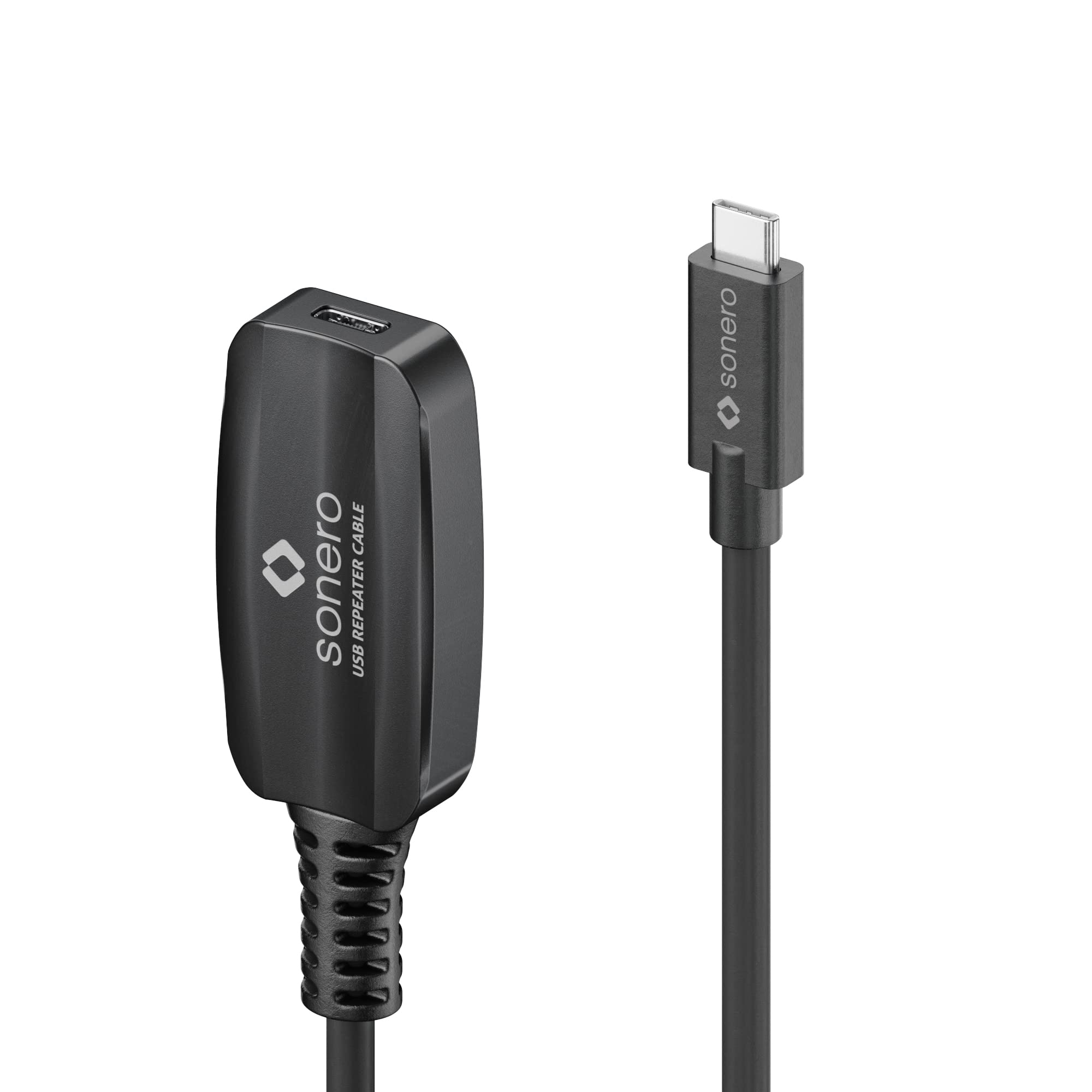 Sonero USB 3.2 Gen1x1 Aktive Verlängerung - C/C - schwarz - 5,00m