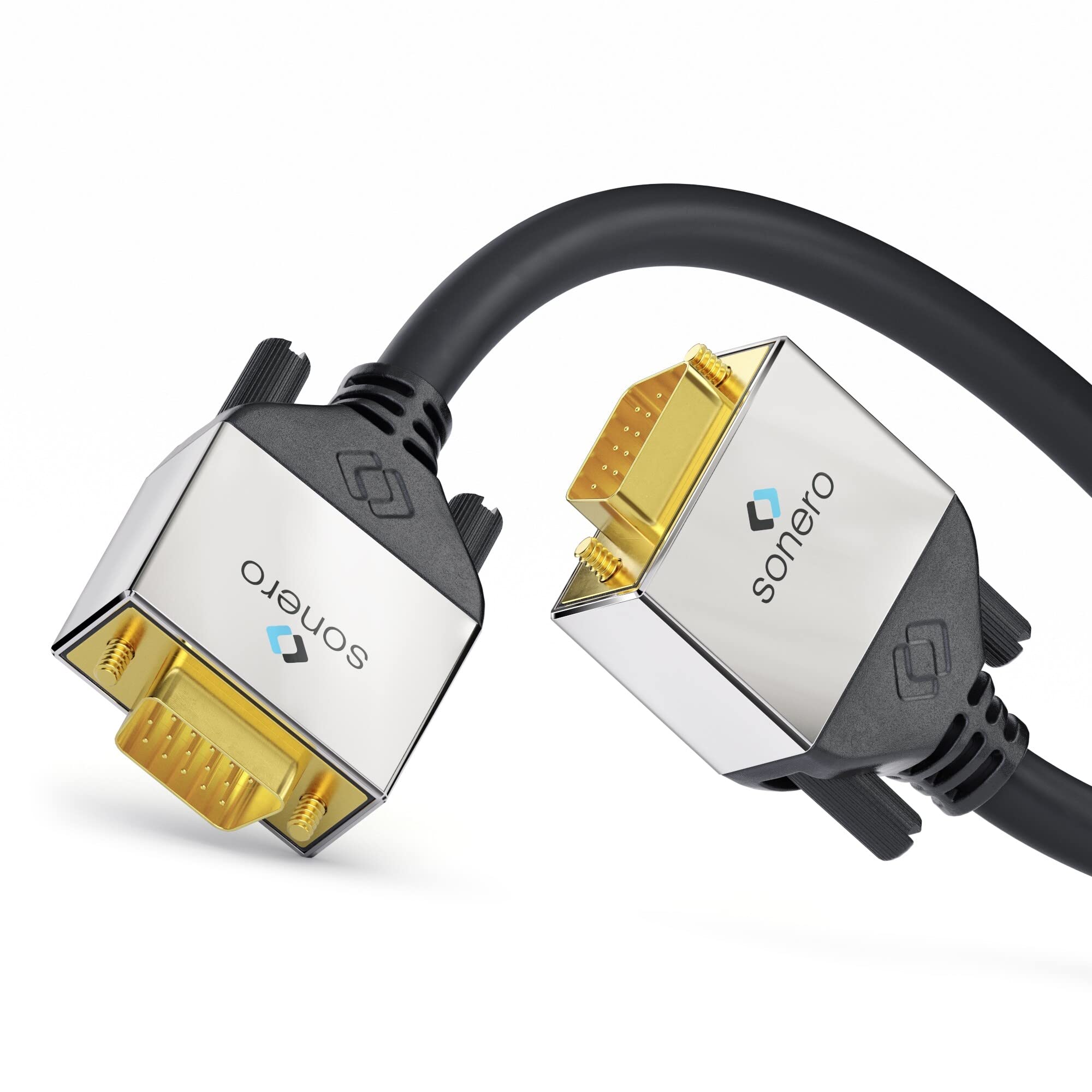 Sonero® Premium VGA Kabel, 15,0m, FullHD (1920x1080), schwarz