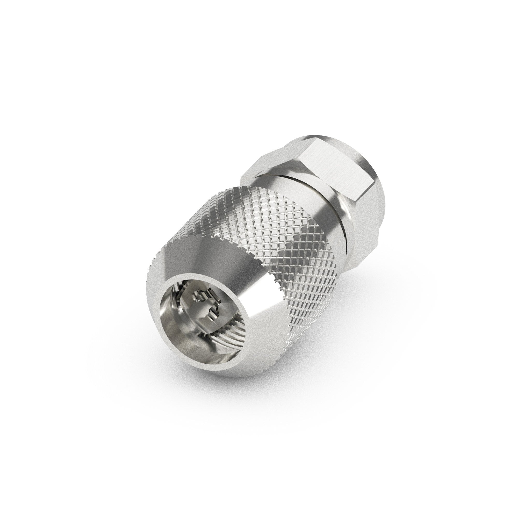 Sonero, F-Stecker für Sat-Kabel, Antennen-Kabel, Koaxial-Kabel mit ⌀ 6,5-7,5 mm, einfache Selbst-Konfektionierung, chrom, 4er-Set