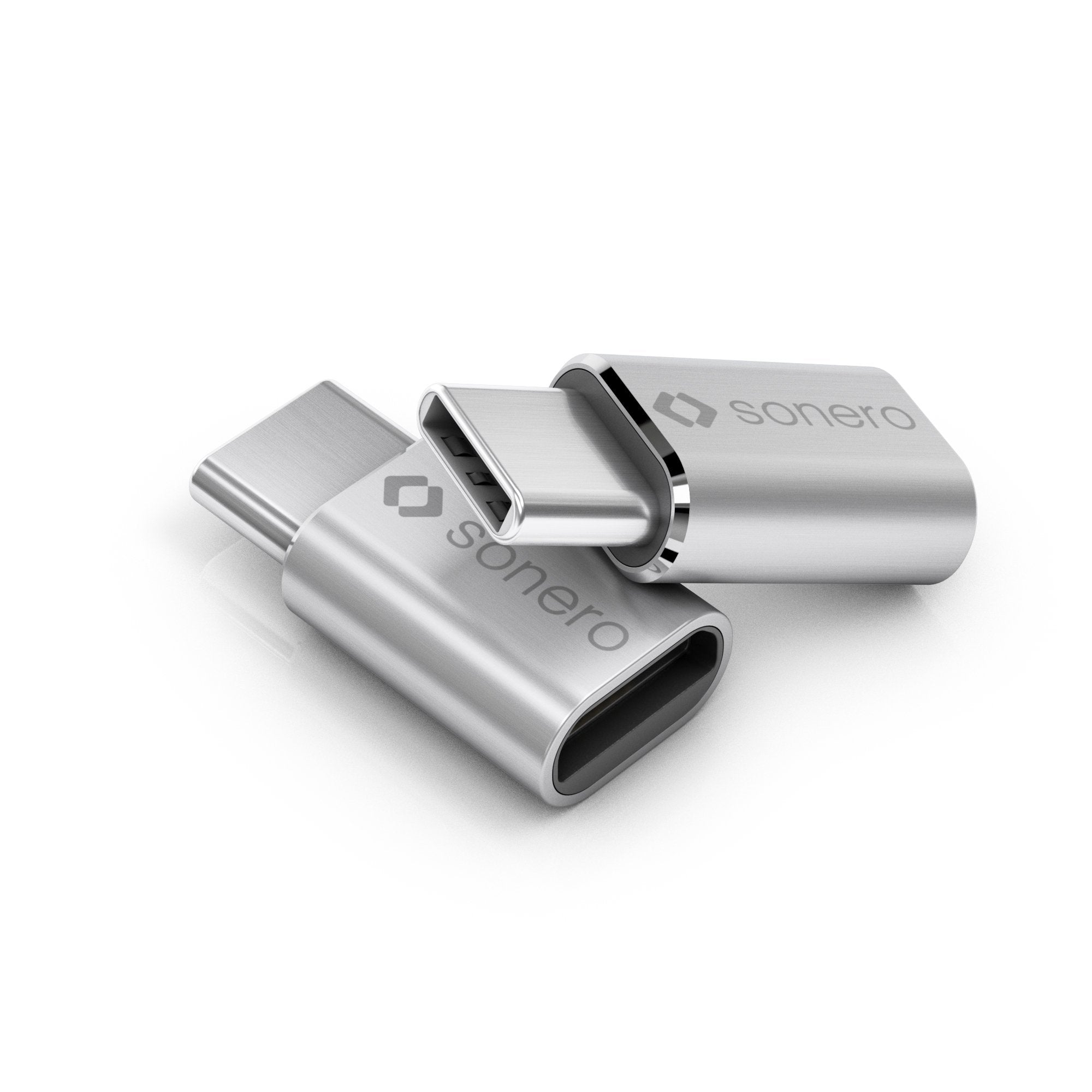 Sonero X-UA110 USB-Adapter (USB-C Stecker auf Micro USB-Buchse) alu/silber