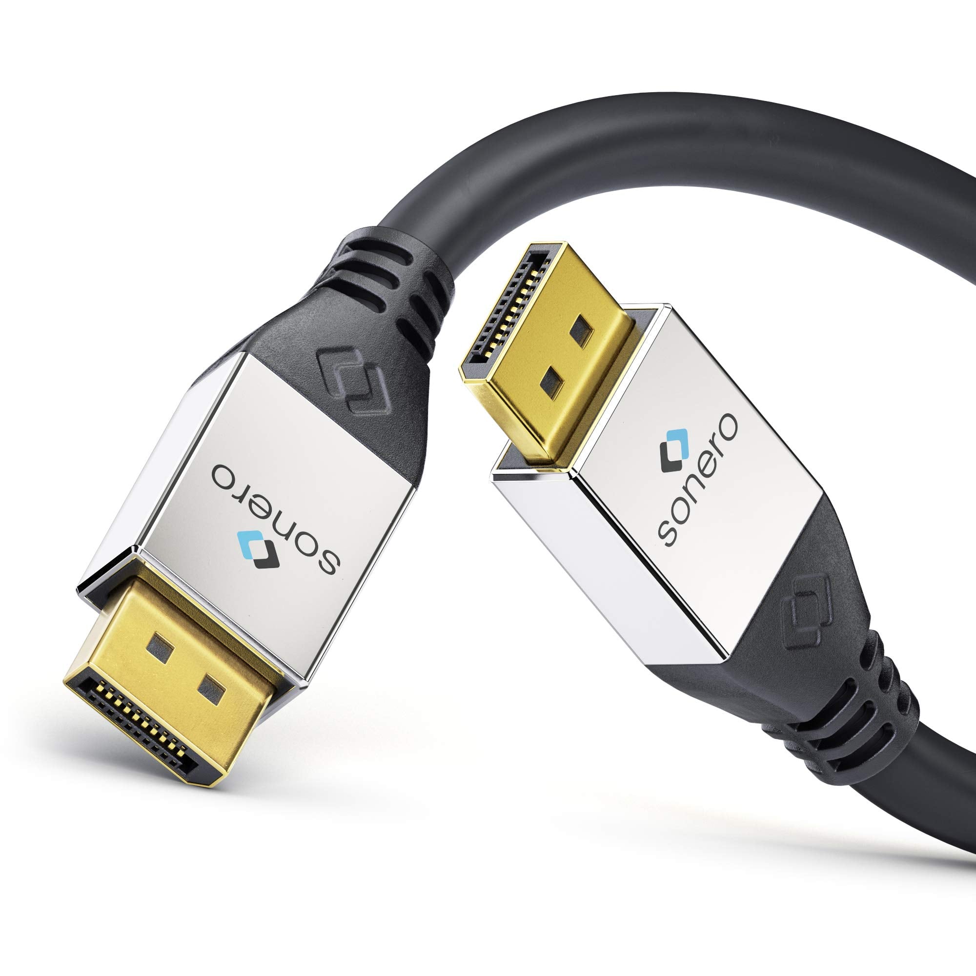 Sonero DisplayPort-Kabel Premium, 1 m, Stecker/Stecker, 4K, schwarz