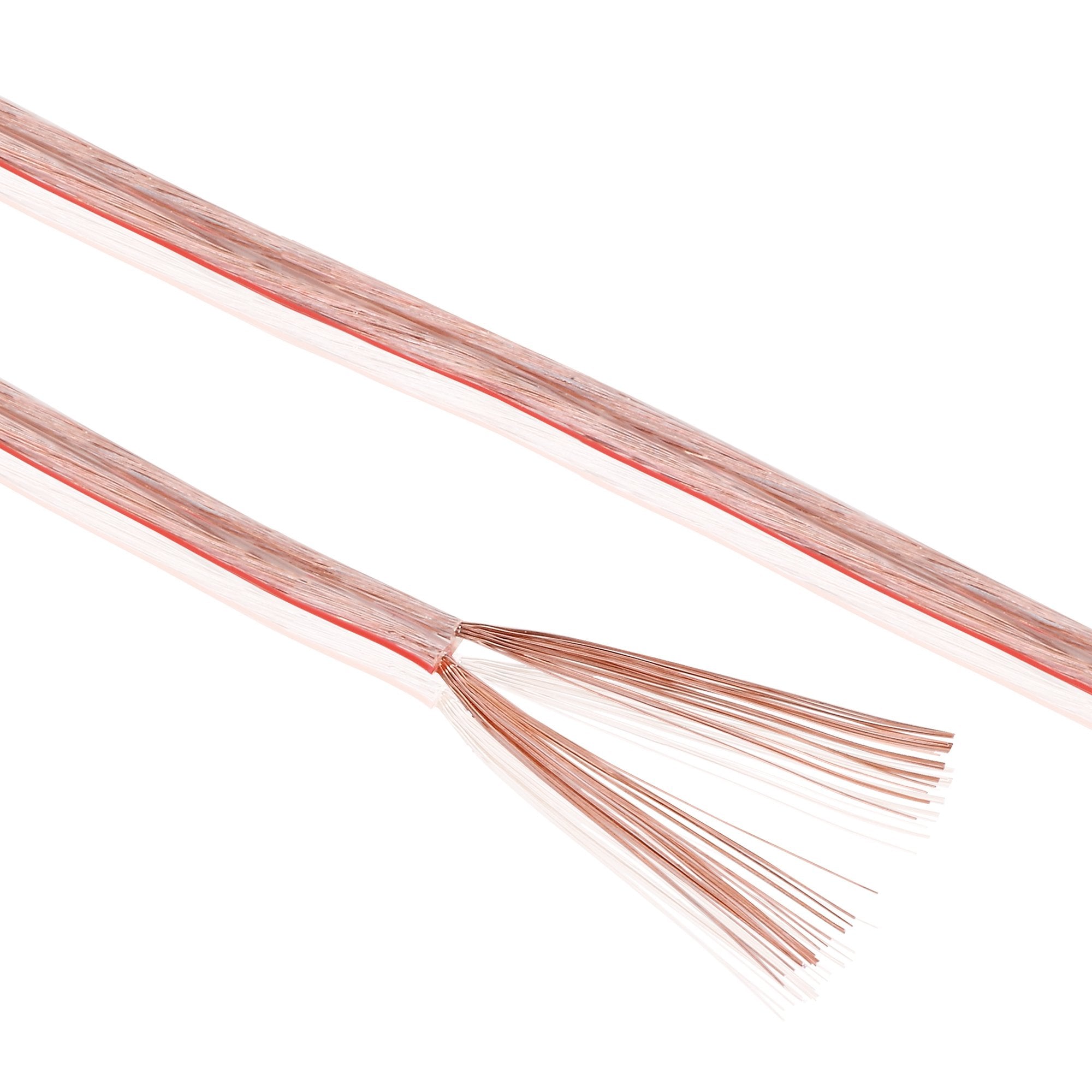 Sonero 25 Meter 2x2,50mm² CCA Lautsprecherkabel / Boxenkabel, Farbe: transparent