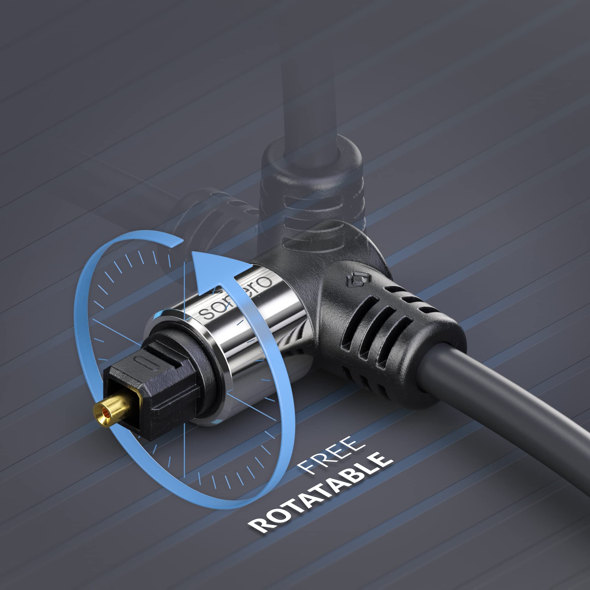 Sonero Optisches Audio Kabel 1x90° 3,0m