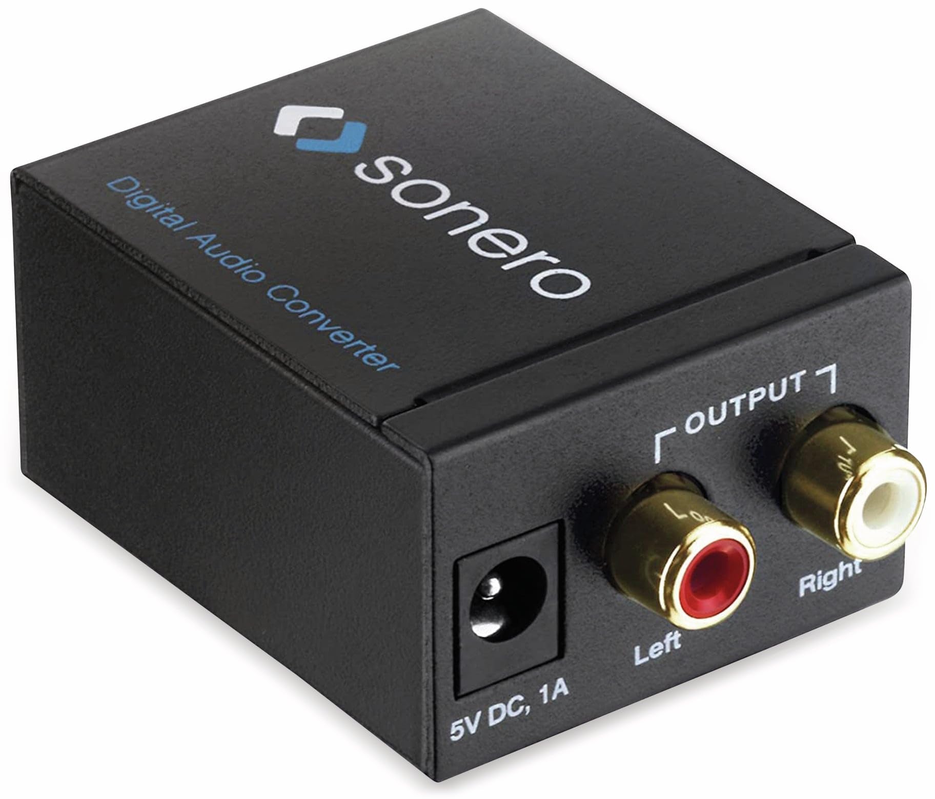sonero AC010 Audio Digital/Analog Konverter Digital Audio (optisch/koaxial) auf 2X Cinch Stereo Audio (L/R)