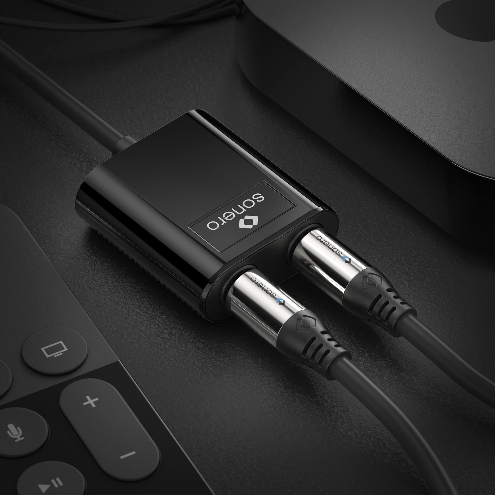 Sonero® premium Toslink-Splitter, 1x Stecker Eingang, 2x Buchse Ausgang, S/PDIF Digitaler Audio Verteiler, 0,15m, schwarz