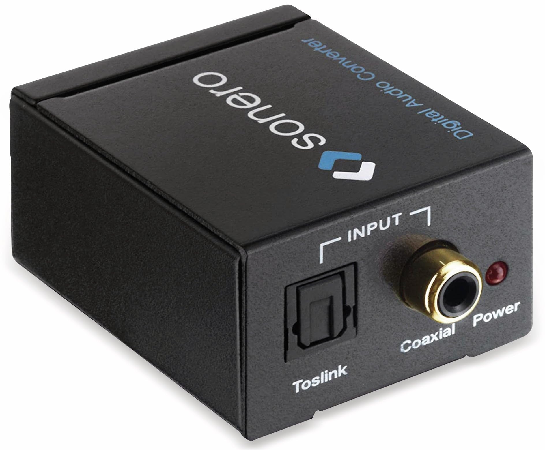 sonero AC010 Audio Digital/Analog Konverter Digital Audio (optisch/koaxial) auf 2X Cinch Stereo Audio (L/R)