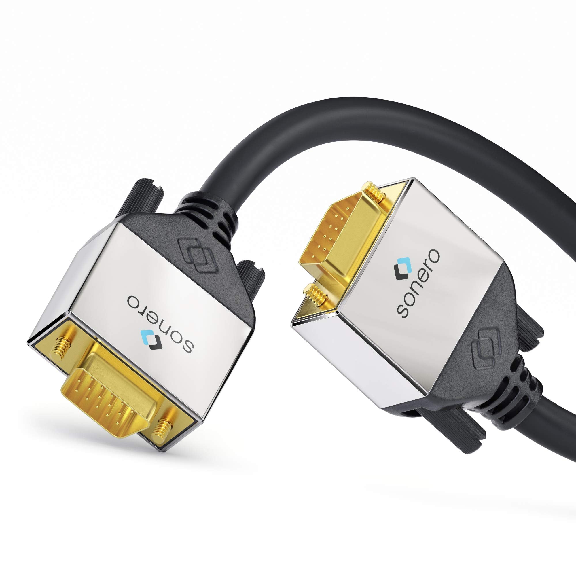 Sonero® Premium VGA Kabel, 7,50m, FullHD (1920x1080), schwarz