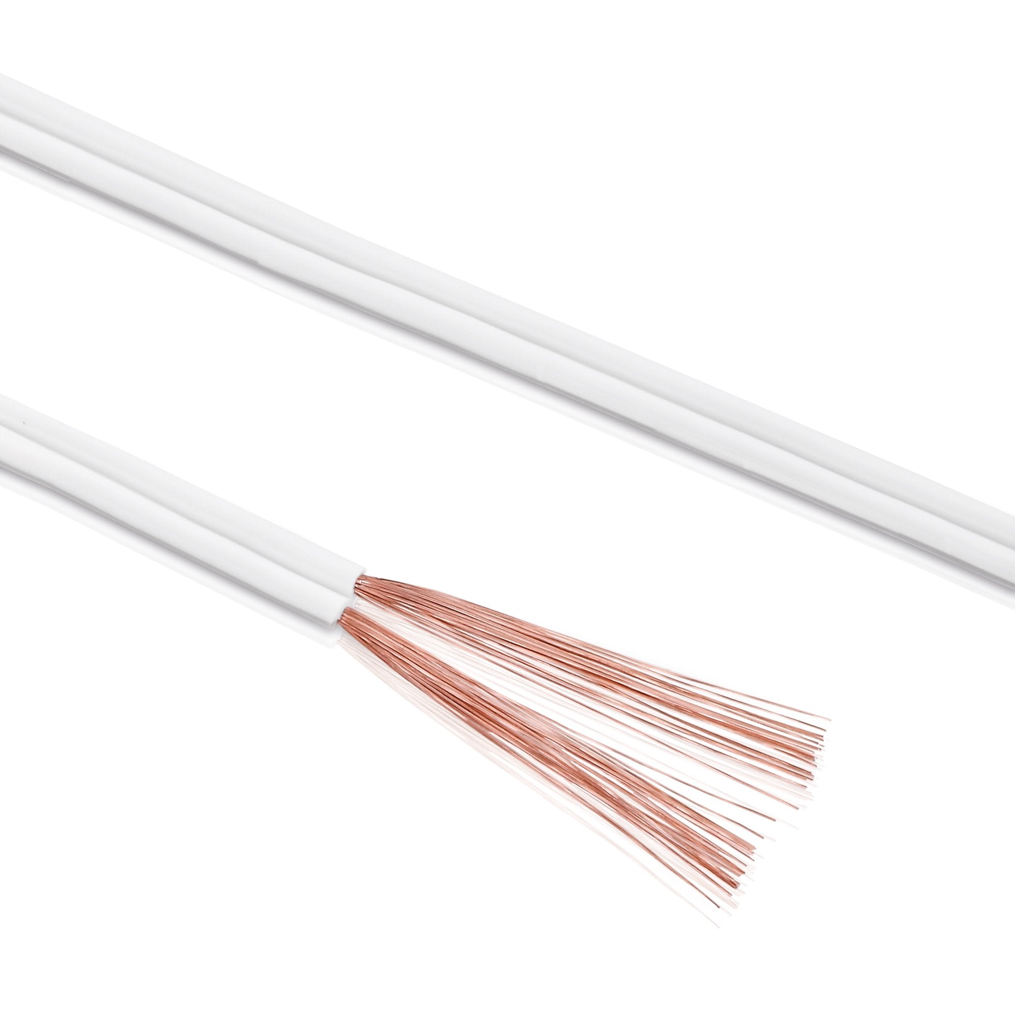 Sonero 20 Meter 2x1,50mm² CCA Lautsprecherkabel / Boxenkabel, Farbe: weiß