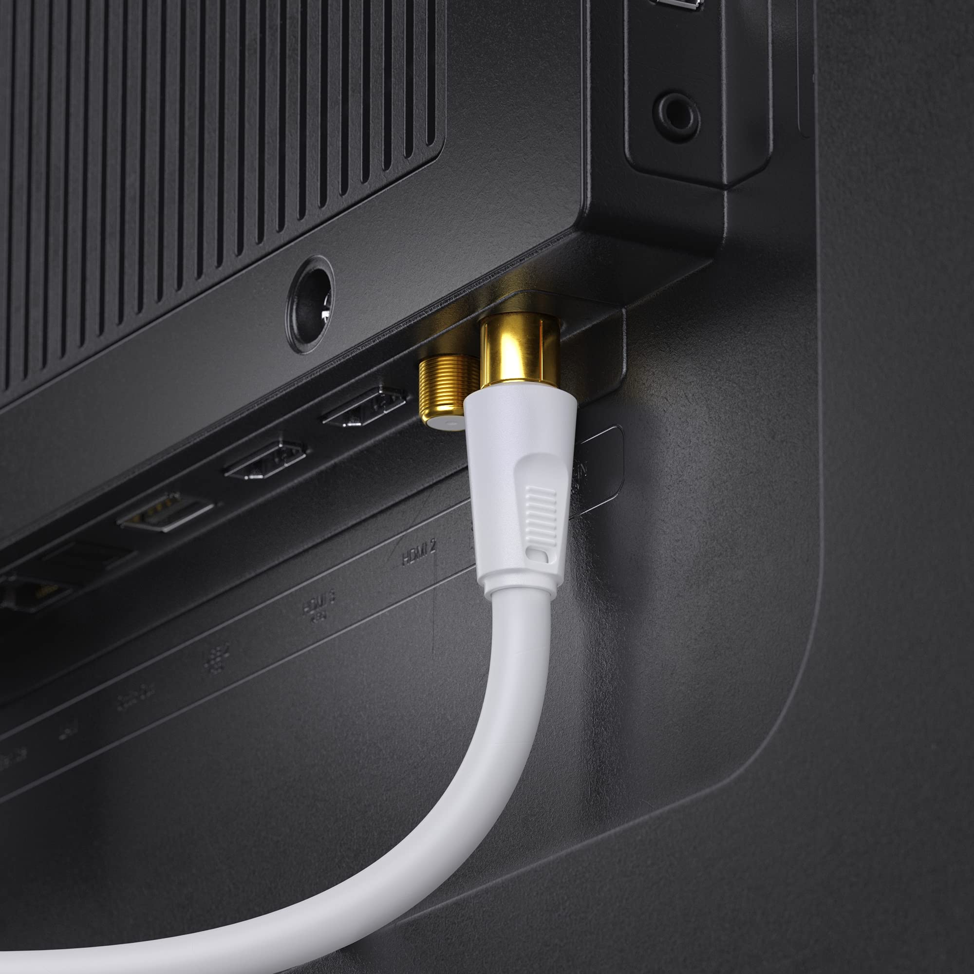 sonero Antennenkabel SAT Kabel Koaxialkabel Satelitenkabel mit Ferrite TV 4fach geschirmt, für HDTV, Receiver, Internet, Satelit, DAB, Radio, 20,0m