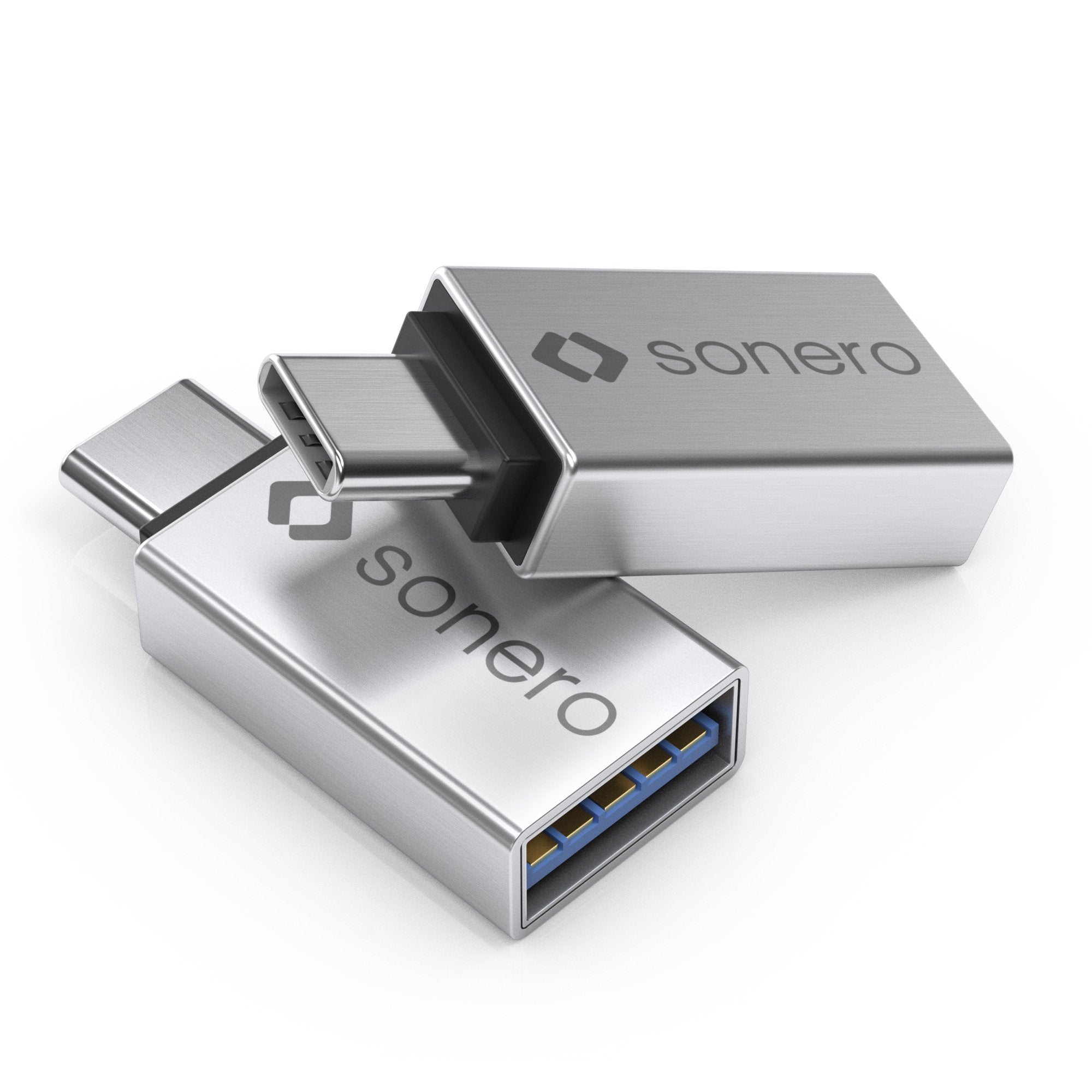 Sonero USB-Adapter (USB-C Stecker auf USB-A Buchse) alu/silber