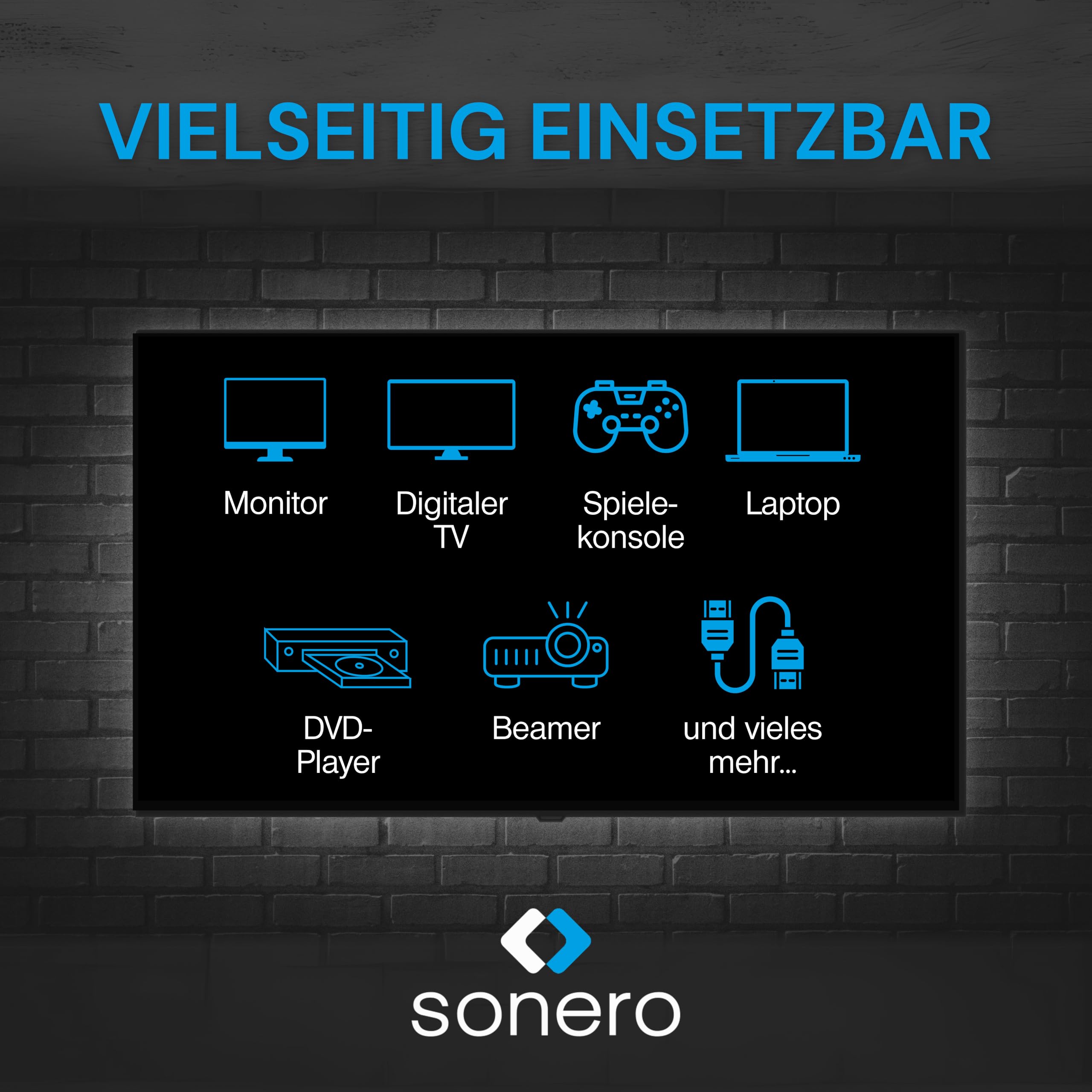 sonero Premium High Speed HDMI Kabel mit Ethernet - 1,00m