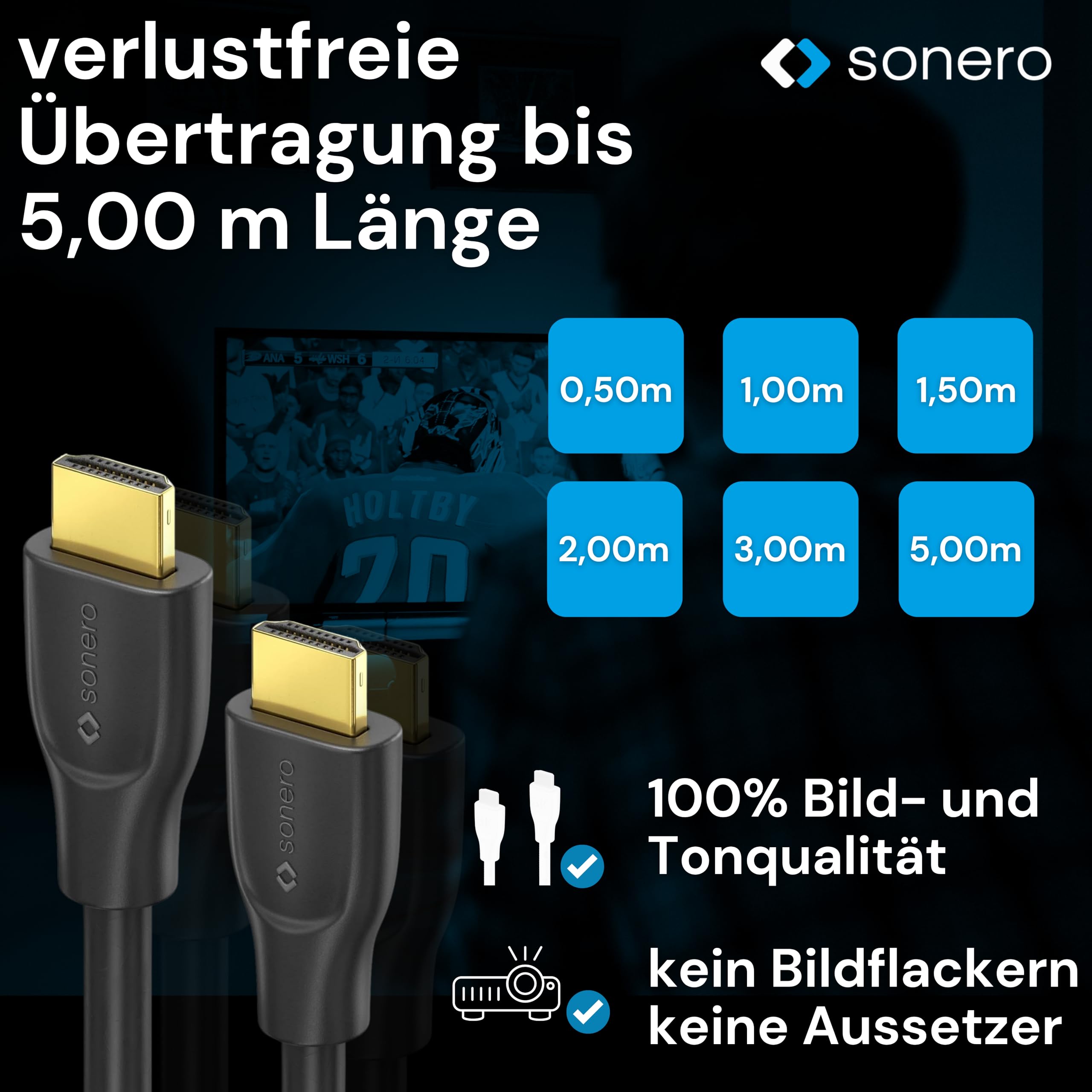 Sonero Premium High Speed HDMI Kabel mit Ethernet - 1,00m
