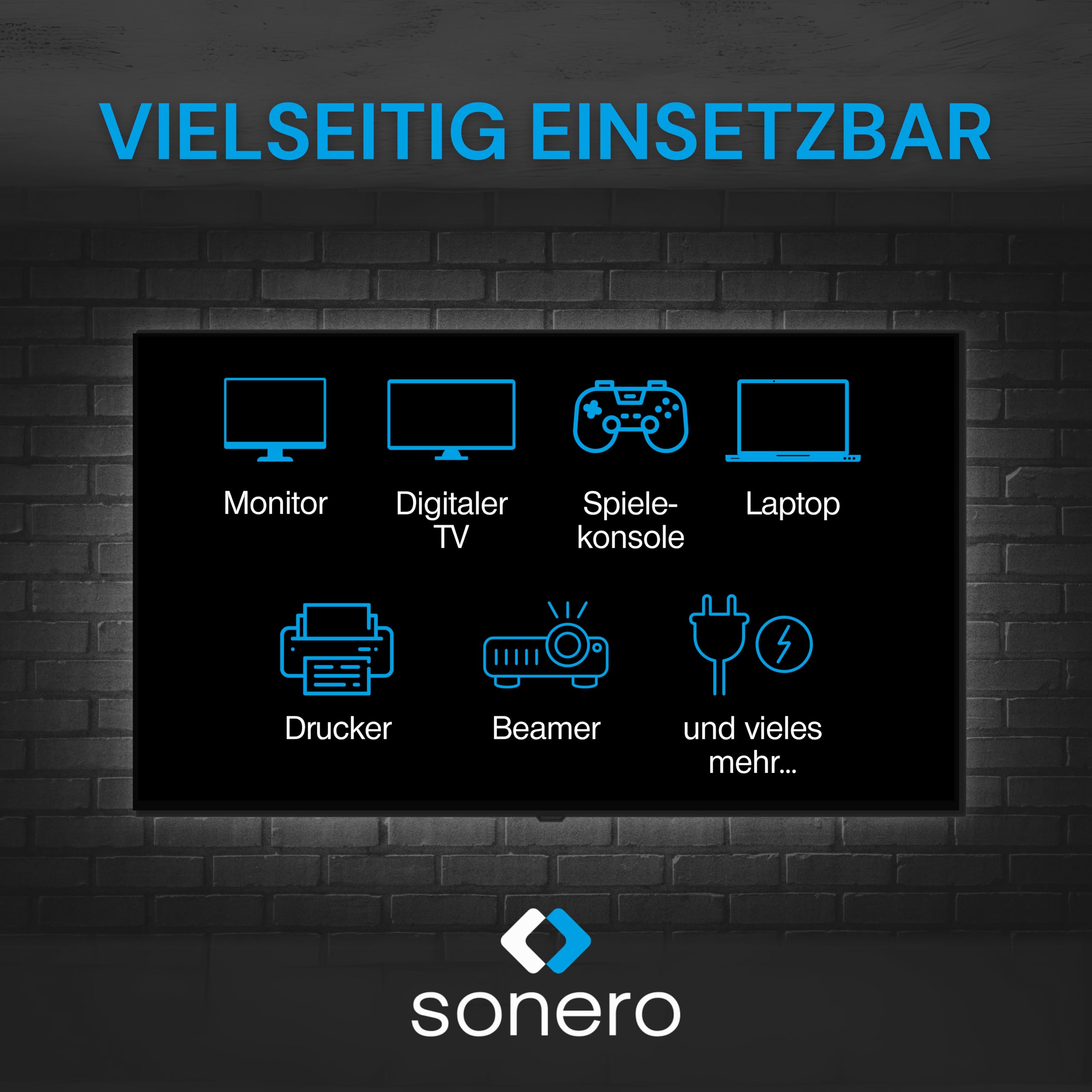 sonero Stromkabel Netzkabel Verlängerungskabel, 3,0m, Eurostecker Flachstecker Typ C Netzstecker auf Euro Buchse, Strom Verlängerung Netzkabel für TV, Spielekonsole, Haushaltsgeräte, Weiß