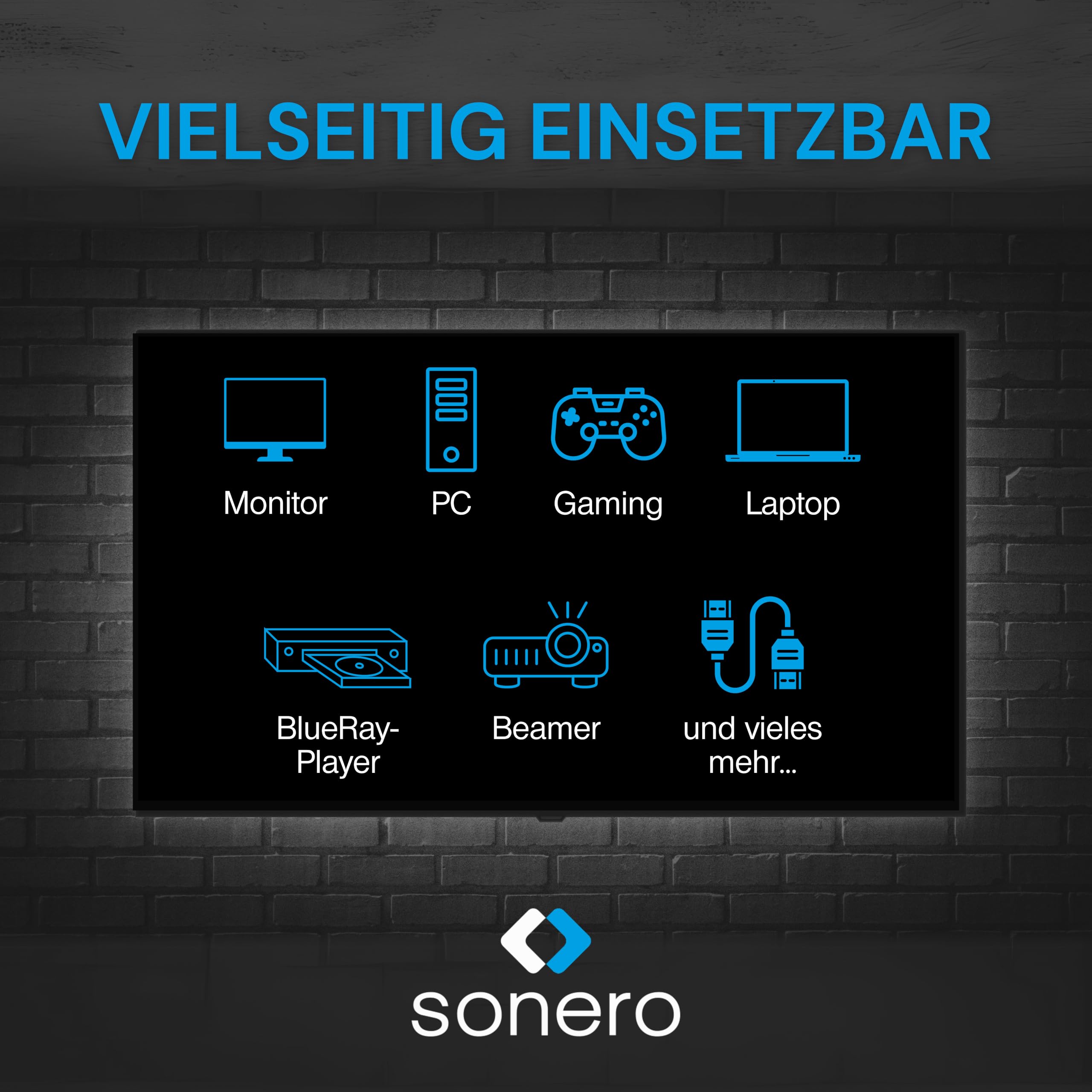 Sonero® 8K-DisplayPort 1.4 Kabel, Glasfaser-Hybrid-Kabel, Auflösung bis 8K 60 Hz (7680 x 4320) / 4K 120Hz (3840 × 2160), HDR und DSC Unterstützug, anthrazit, 10 Meter