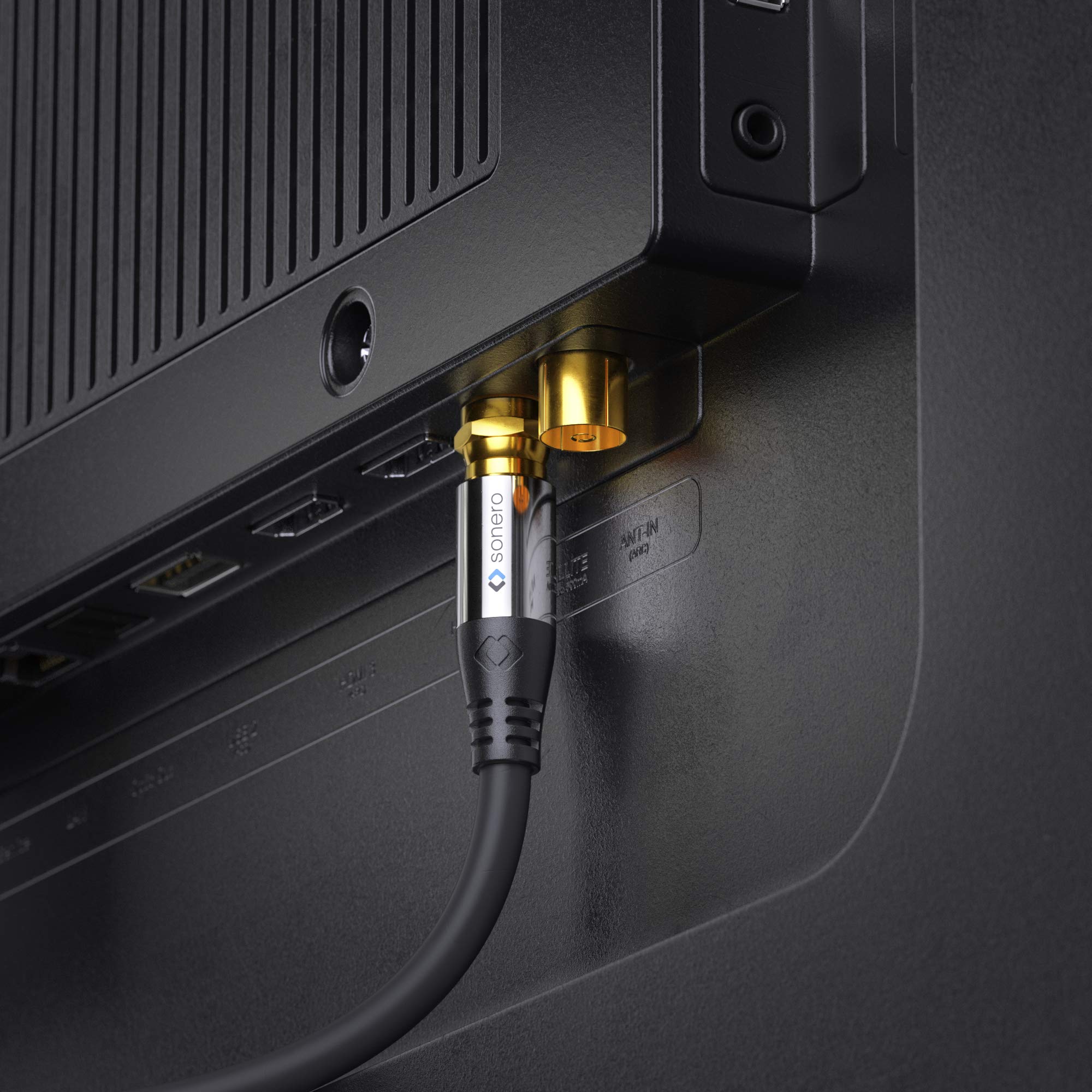 Sonero Premium Sat Antennenkabel / Koaxialkabel, 1,50m, schwarz
