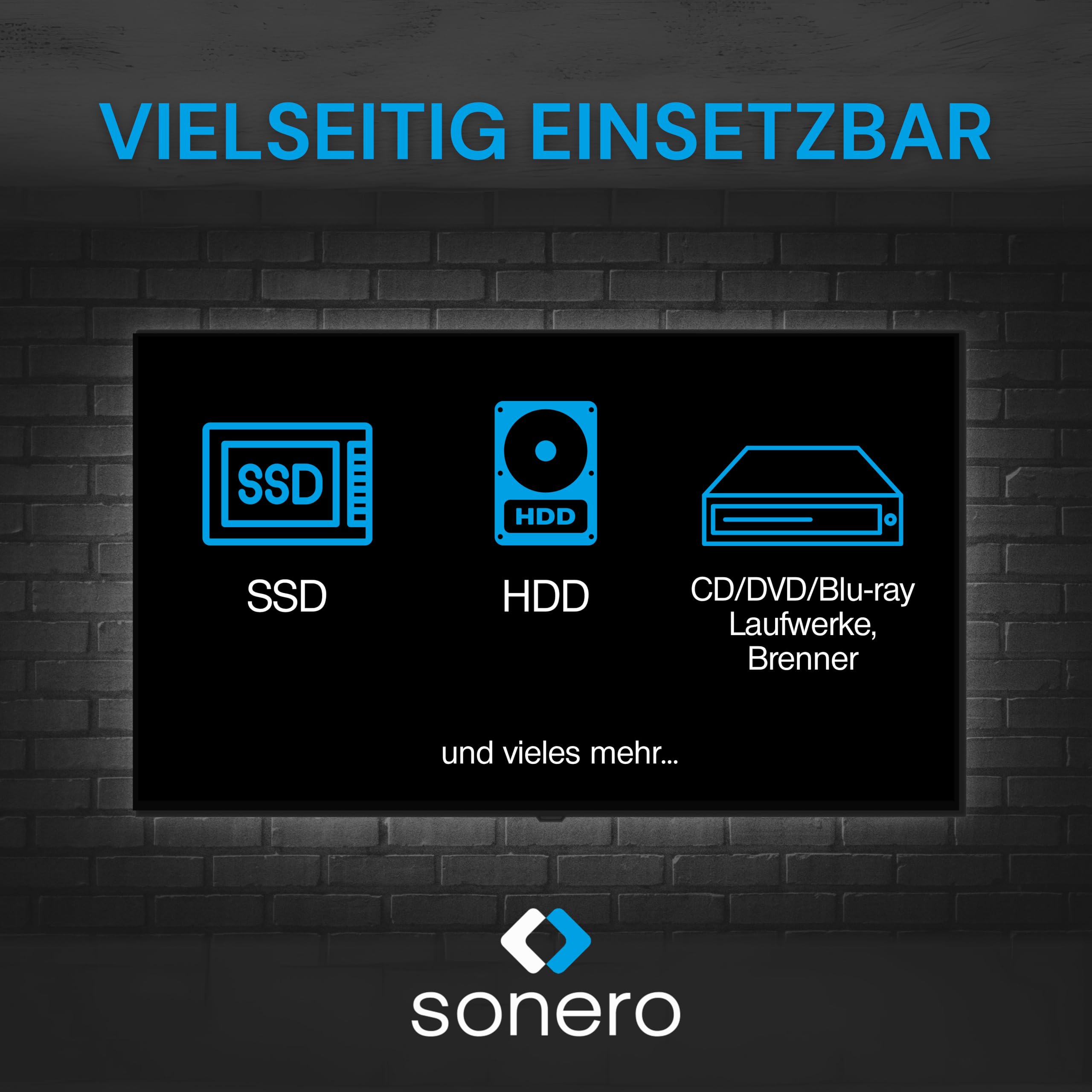 Sonero® SATA III 6Gb/s Datenkabel-Set, 2x 0,50m, gewinkelt + 2x 0,50m, gelb
